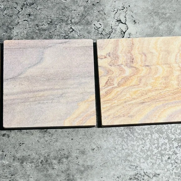 Food Network Gilded Stone Single Absorbent Stone Coaster (12 in total) - Picture 5 of 5